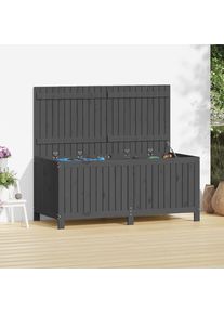 vidaXL Gartentruhe Grau 147x68x64 cm Massivholz Kiefer