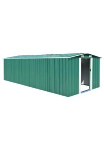 vidaXL Gerätehaus 257x580x181 cm Metall Grün