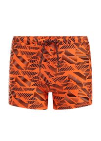 WE Fashion Pojkar Badshorts orange / svart / vit Storlek 98/104