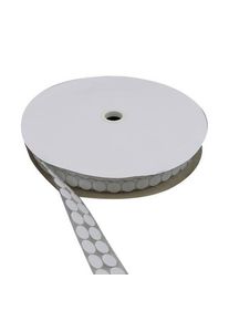 Pastilles auto-agrippantes en rouleau, crochet | 16 mm | blanc, nylon|polyester