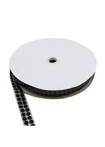 Pastilles auto-agrippantes en rouleau, crochet | 10 mm | noir, nylon|polyester
