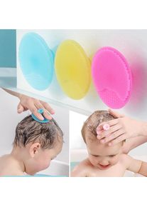 Silicone Shampoo Brush for Baby Infant Bathing Soft Silicone Boys Kids Shower Brush Head Hair Washing Massage Brushes Wipe Comb