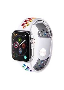 Sportarmband Kompatibel mit Apple Watch Armband 38mm 40mm 41mm 42mm 44mm 45mm 49mm Wasserdicht Verstellbar Frauen Männer Silikon Ersatzarmband für iwatch Serie