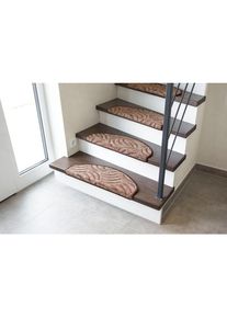 ANDIAMO Stufenmatte &raquo;Amberg&laquo;, halbrund, Hoch-Tief-Struktur, erh&auml;ltlich als Set mit 2 St&uuml;ck oder 15 St&uuml;ck, Teppiche, 1565730880-22 braun 9 mm