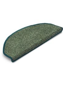 Stufenmatte &raquo;Liberty&laquo;, halbrund, Uni, robust, kr&auml;ftige Farben, Meliert, Treppe, Gekettelt, 15 er Set, 1449143141-0 gr&uuml;n 7 mm