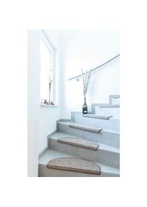 ANDIAMO Stufenmatte &raquo;Newport&laquo;, halbrund, meliert, erh&auml;ltlich als Set mit 2 St&uuml;ck oder 15 St&uuml;ck, Teppiche, 5255865452-22 braun 8,5 mm