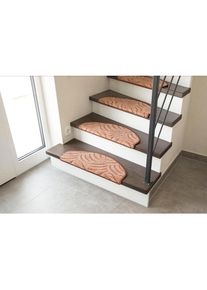 ANDIAMO Stufenmatte &raquo;Amberg&laquo;, halbrund, Hoch-Tief-Struktur, erh&auml;ltlich als Set mit 2 St&uuml;ck oder 15 St&uuml;ck, Teppiche, 8720945423-22 braun 9 mm