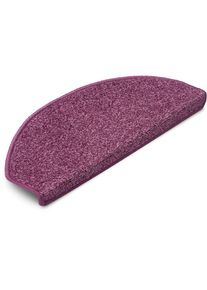 Stufenmatte »Liberty«, halbrund, Uni, robust, kräftige Farben, Meliert, Treppe, Gekettelt, 15 er Set, 4798610412-0 lila 7 mm