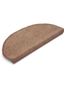 Stufenmatte &raquo;Liberty&laquo;, halbrund, Uni, robust, kr&auml;ftige Farben, Meliert, Treppe, Gekettelt, 15 er Set, 2583254784-0 beige 7 mm