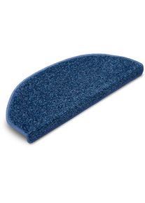 Stufenmatte &raquo;Liberty&laquo;, halbrund, Uni, robust, kr&auml;ftige Farben, Meliert, Treppe, Gekettelt, 15 er Set, 3649461988-0 blau 7 mm