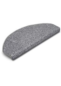 Stufenmatte &raquo;Liberty&laquo;, halbrund, Uni, robust, kr&auml;ftige Farben, Meliert, Treppe, Gekettelt, 15 er Set, 3470213440-0 grau 7 mm