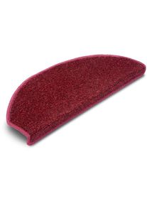 Stufenmatte &raquo;Liberty&laquo;, halbrund, Uni, robust, kr&auml;ftige Farben, Meliert, Treppe, Gekettelt, 15 er Set, 7413991516-0 rot 7 mm