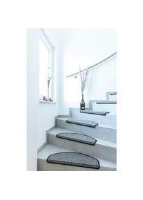 ANDIAMO Stufenmatte &raquo;Newport&laquo;, halbrund, meliert, erh&auml;ltlich als Set mit 2 St&uuml;ck oder 15 St&uuml;ck, Teppiche, 3001091978-22 grau 8,5 mm