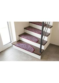 ANDIAMO Stufenmatte &raquo;Amberg&laquo;, halbrund, Hoch-Tief-Struktur, erh&auml;ltlich als Set mit 2 St&uuml;ck oder 15 St&uuml;ck, Teppiche, 6132752043-22 lila 9 mm