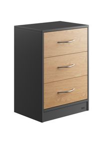 Casaria® Comodino con cassetti Eloise legno/grigio 54x39x28cm