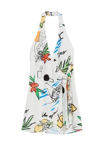 Bershka Dames Jurk blauw / groen / oranje / wit 34