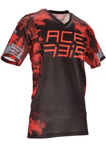 Acerbis MTB Drakaris, camisola de manga curta , cor: Preto/Vermelho , tamanho: 3XL