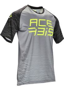 Acerbis MTB Flex Halo, camisola de manga curta , cor: Cinzento/Preto/Amarelo , tamanho: S