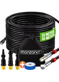 Monzana® Tuyau déboucheur Premium 30m 200 bar set 5pcs.