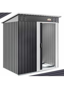 Gardebruk® Abri de jardin anthracite en métal 181x162x86cm