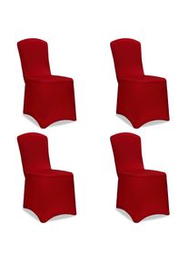 Detex® 4x Housses de chaise bordeaux élégantes