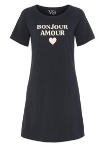 Vivance Damer Natskjorte natbl&aring; / hvid St&oslash;rrelse XS/S