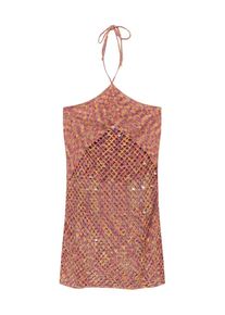 Pull&Bear Pull&Bear Dames Gebreide jurk geel / lila / oranje / rood S