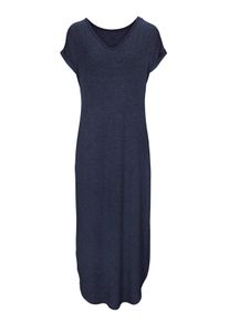Heine Dames Maxi-jurk met zijzakken in marine ,maat 34, Witt, 95% Viscose, 5% Elastan