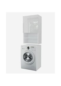 Laveo - Meuble pour machine à laver en blanc laqué à accrocher 60 cm