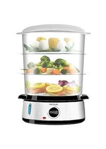 Cecotec Vaporera eléctrica Vapovita 3000 INOX con 800 W, 3 recipientes Independientes,