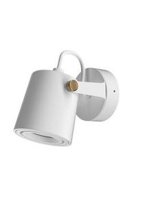 Sulion Aplique Ibai, estilo moderno con foco orientable y casquillo GU10, potencia 25W, color blanco, acabado arenado satinado