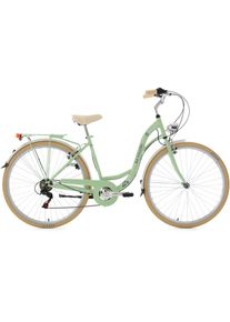 KS-Cycling Cityrad »Casino«, 6 Gang, Shimano, Tourney Schaltwerk, Kettenschaltung, Fahrrad, 36752183-48 grün 28 Zoll (71,12 cm)