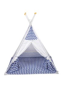 Spielzelt »Tipi, ZickZack blau«, mit Transporttasche, 9781425945-0 blau
