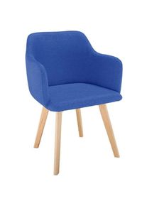 Cotecosy - Chaise style scandinave Candy Tissu Bleu - Bleu