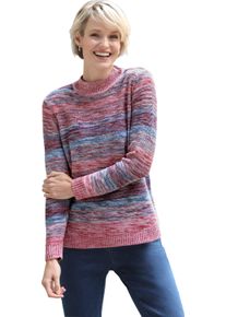 Damska Pulóver so stojačikom a melanžom Staroružovo-stredná modrá melírovaná veľkosť 56