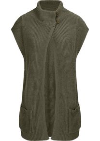 Dames Mouwloos vest kaki Maat 40