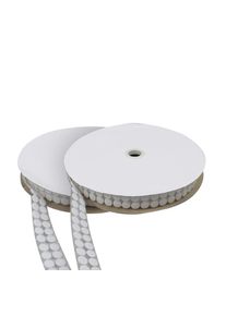 1 lot - Pastilles auto-agrippantes en rouleau, Set - Crochet & Boucle | 13 mm | blanc, nylon|polyester