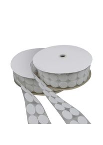 1 lot - Pastilles auto-agrippantes en rouleau, Set - Crochet & Boucle | 33 mm | blanc, nylon|polyester
