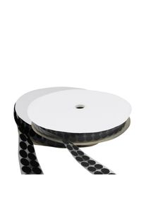 1 lot - Pastilles auto-agrippantes en rouleau, Set - Crochet & Boucle | 21 mm | noir, nylon|polyester