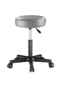 Casaria&reg; Sgabello girevole 360&deg; similpelle grigio