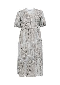 Selected Femme Curve Sukienka dla kobiet kremowy / zielony / czarny Rozmiar 44