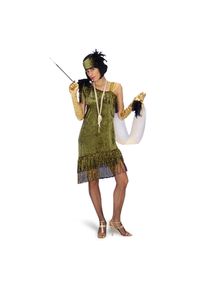 Charleston con Diadema - Disfraz - 36/38 - Verde