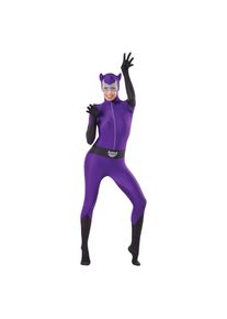 Catwoman - Costume Intero Zentai Viola - S - Nero/Viola