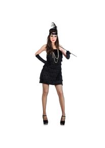 Mini abito Charleston - Costume da donna - XS - Nero