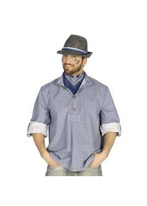 Franzl Camicia Tradizionale - 58/60 - Blu/A quadri/Bianco
