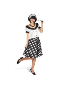 Fifties Girl - Vestito da costume per donna - 40/42 - Nero/Bianco