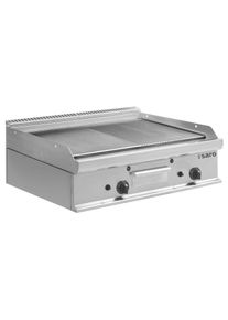 ich-zapfe Saro Gas grillplaat, gas bakplaat tafelmodel, model E7/KTG2BBM, Professioneel, roestvrij staal