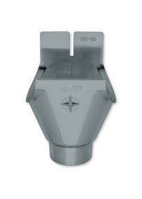 Zambelli Einhangstutzen oval 400/120 mm, 5 tlg, verzinkt, Anthrazit