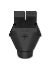 Zambelli Einhangstutzen oval 400/120 mm, 5 tlg, verzinkt, Schwarz