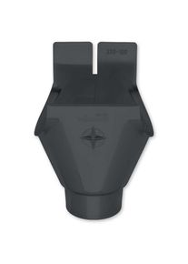 Zambelli Einhangstutzen oval 250/80 mm, 8 tlg, verzinkt, Anthrazit, gefalzt